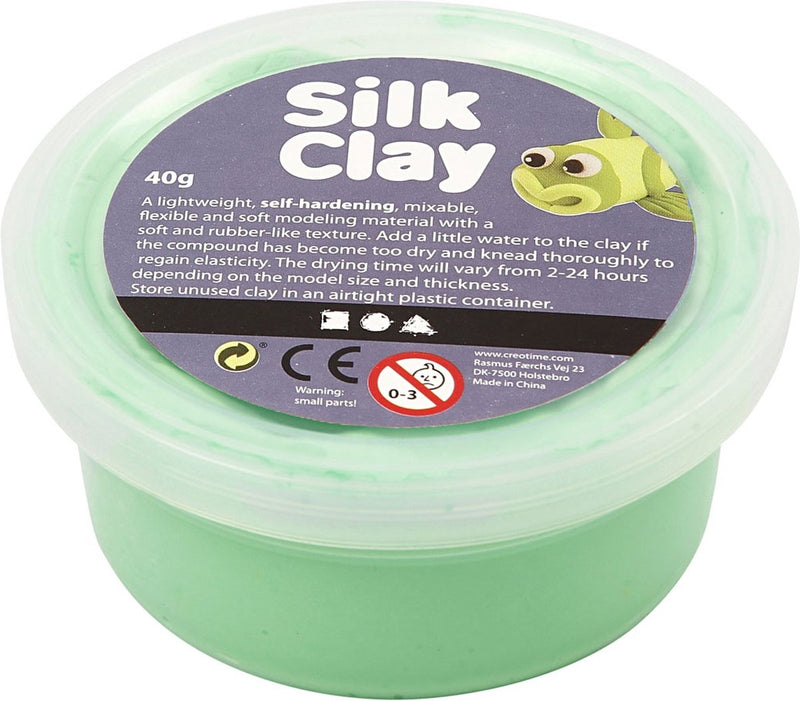 Argile de soie - vert clair, 40gr.