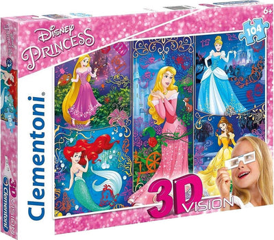 Clementoni puzzle vision 3D princesse Disney 104 pièces