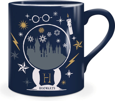 Harry Potter Half Moon Bay - Château de Poudlard à Noël - mug - bleu - 400ml