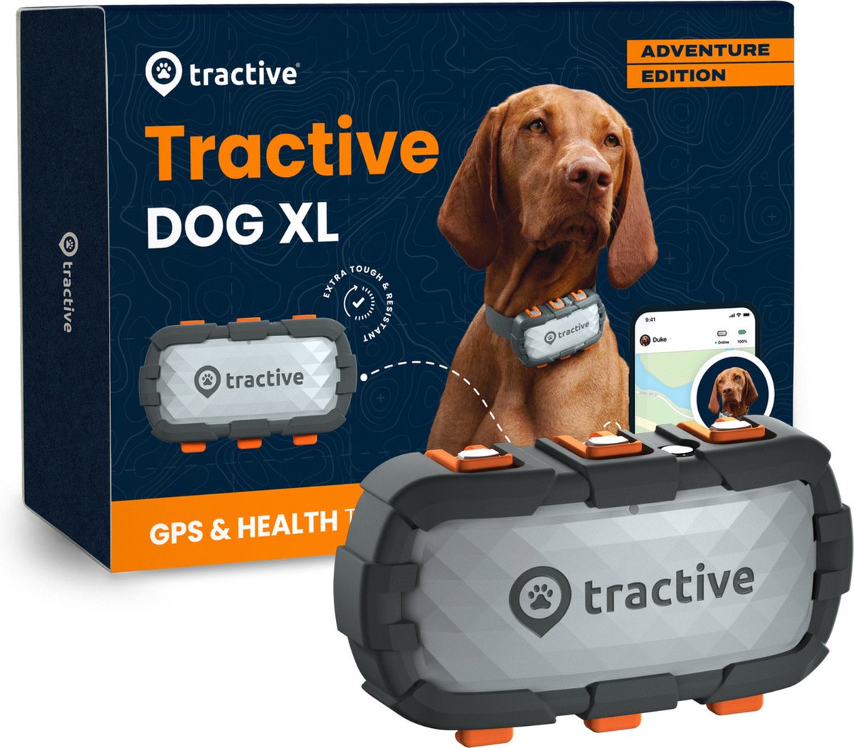 Tractive Dog XL Adventure Edition - batterie extra robuste et plus grande