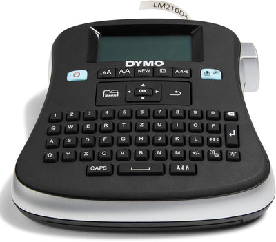 Étiqueteuse Dymo Label Manager 210d | imprimante d'étiquettes de bureau | étiqueteuse portable avec clavier qwertz | grand écran et touches pour un accès rapide | pour le bureau et la maison