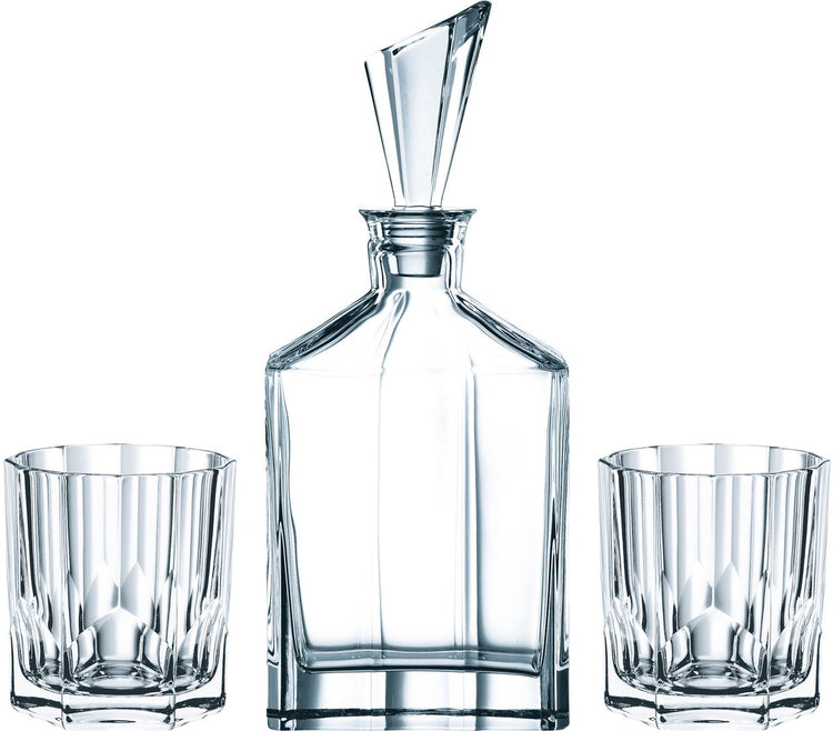 Nachtmann Aspen Whisky Set 3 pièces en verre cristallin Astuce cadeau