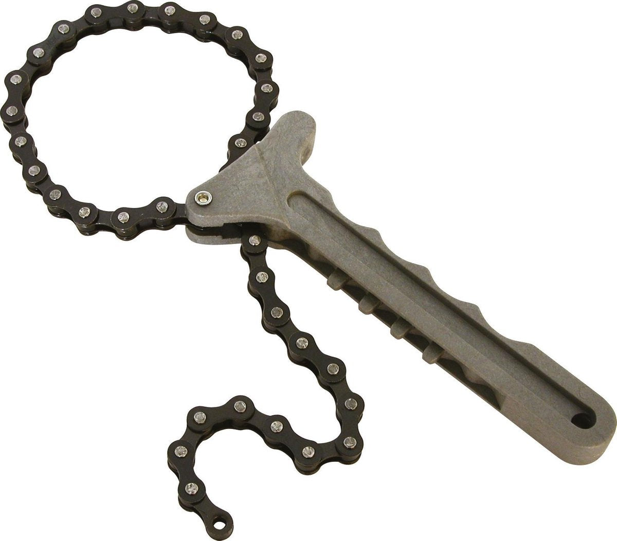 Clé pour filtre à huile Carpoint avec chaîne - universelle - acier aluminium - prise ferme