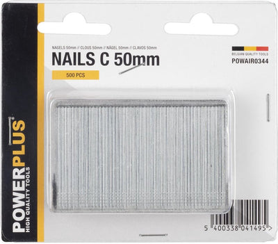 Clous Powerplus powair0344 - pour agrafeuse-cloueuse - 50mm - 500 pièces