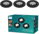 Spot encastrable Philips LED Philips Impala - 3 lumières - noir - rond