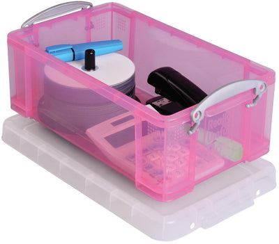 Boites vraiment utiles boite vraiment utile 9 litres rose transparent