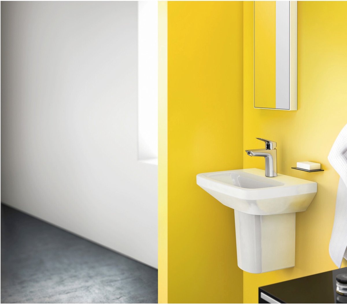 Hansgrohe Logis - mitigeur de lavabo - commande monocommande - démarrage à froid à économie d'énergie - sans vidage - 100 mm - chrome