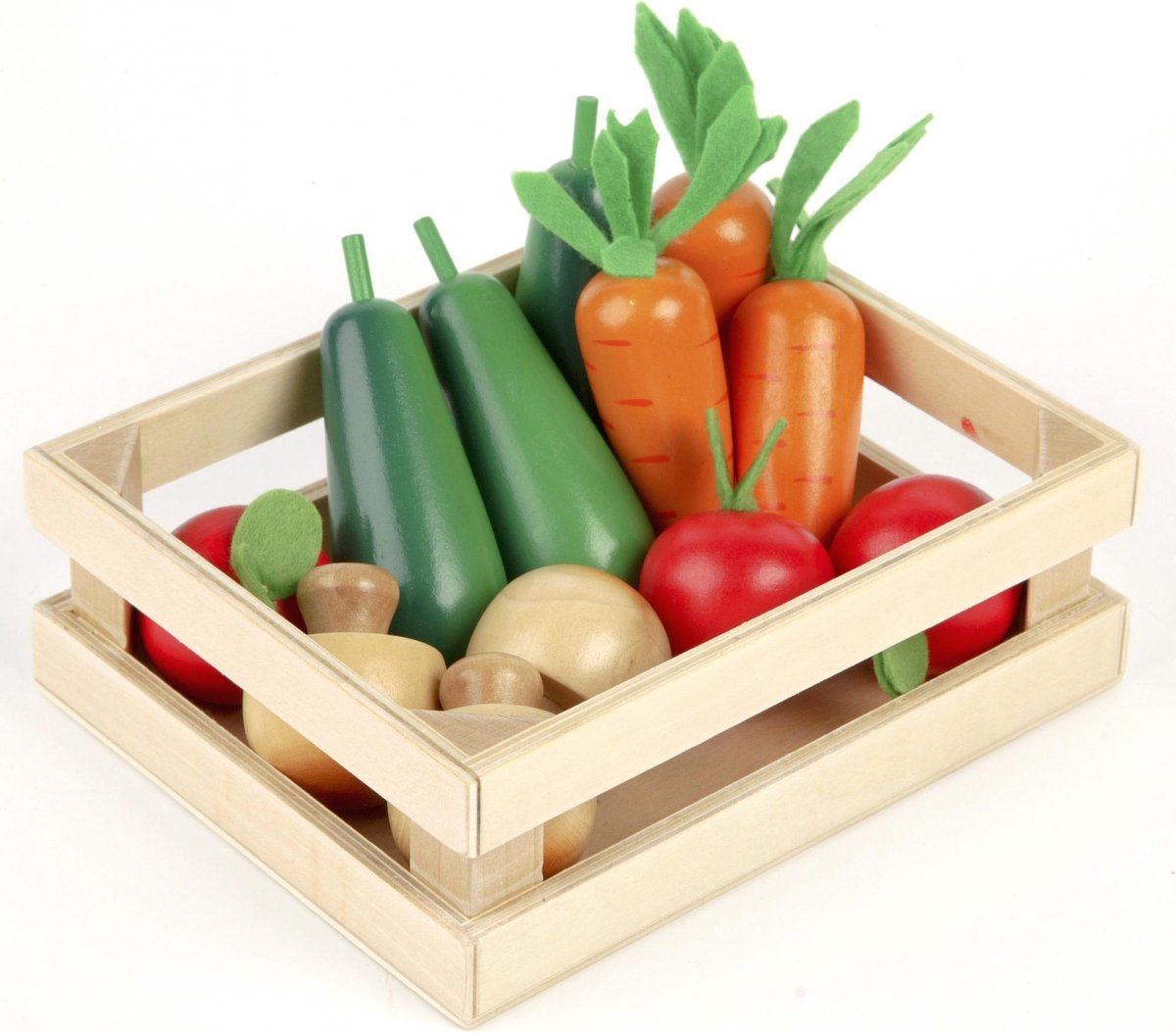 Légumes d'hiver en bois Tidlo dans une caisse