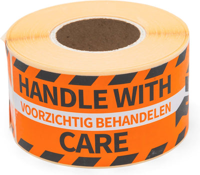 Étiquettes de danger de la mairie - à manipuler avec précaution - étiquette noire orange - 250 pièces - autocollant d'avertissement - rd-313001
