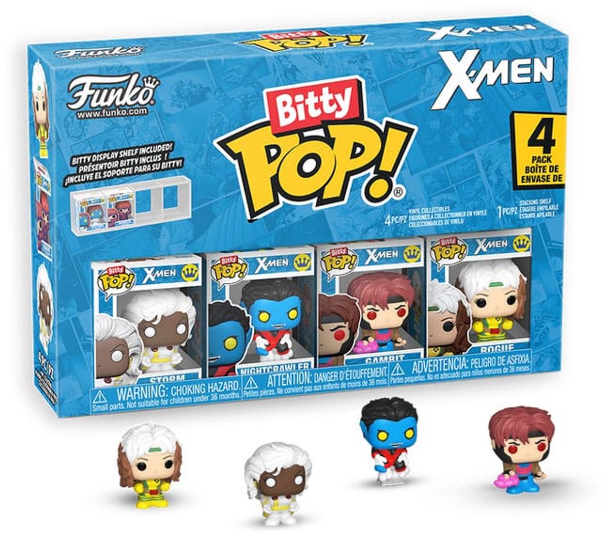 Funko X Men Bitty Pop! figurine en vinyle pack de 4 figurines gambit 2,5 cm mini figurine - 2 cm