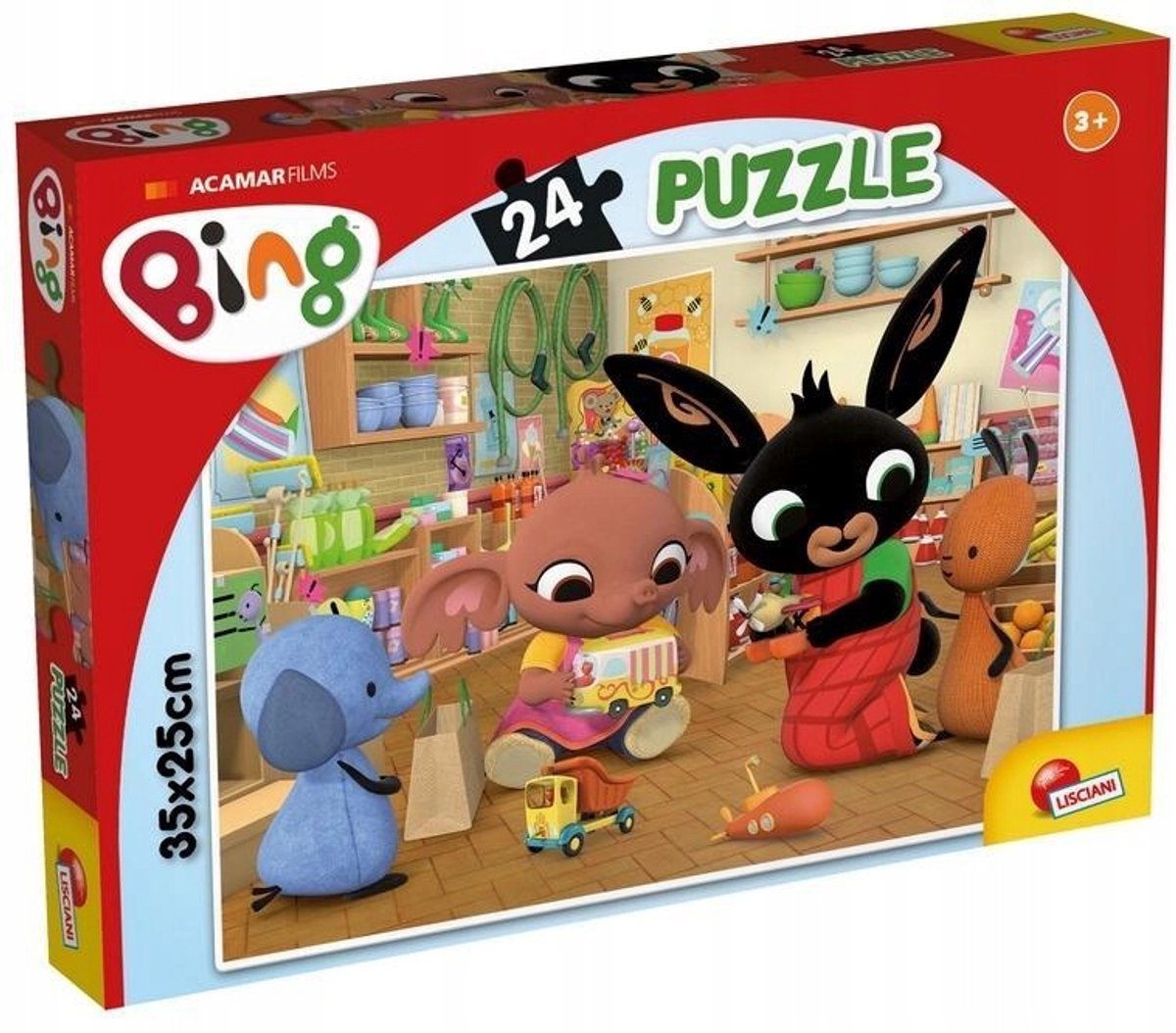 Lisciani bing puzzle m-plus 24 - au supermarché !