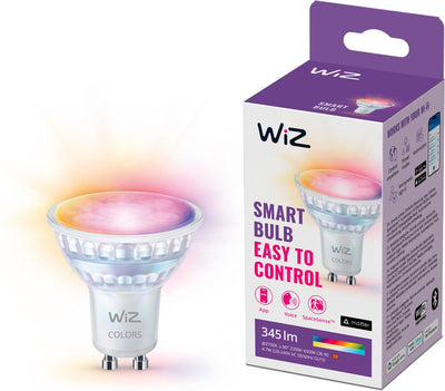 Spot Wiz - lumière colorée et blanche - éclairage LED intelligent - raccord gu10 - 50w - verre - wi-fi