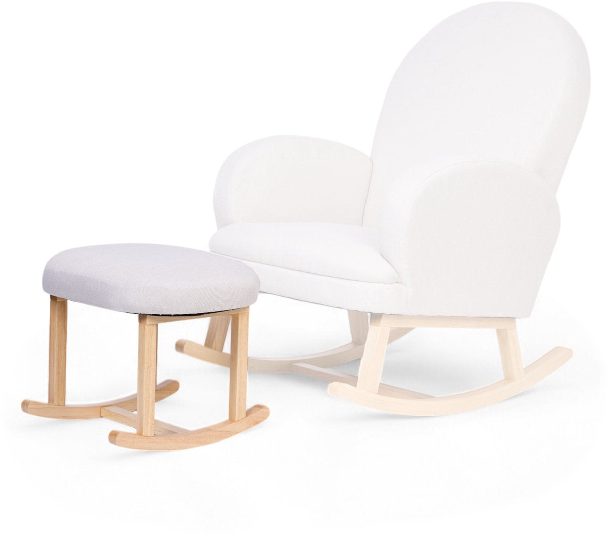 Repose-pieds Childhome pour chaise à bascule – lin – beige – finition confortable et élégante