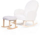 Repose-pieds Childhome pour chaise à bascule – lin – beige – finition confortable et élégante