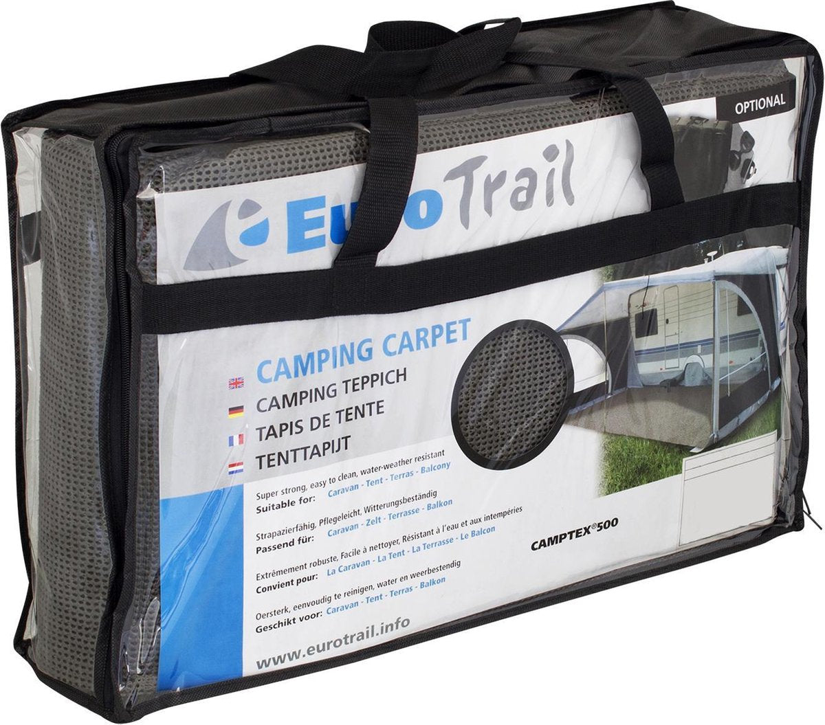 Tapis de tente Eurotrail camptex - 250 x 600 cm - marine
