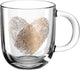 Leonardo emozione verre 400 ml - coeur d'empreintes digitales