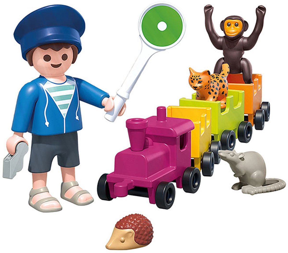 Visite de la petite locomotive Playmobil