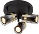 Lucide upton - spot de plafond (plafonnier) - 3xgu10 - fumé