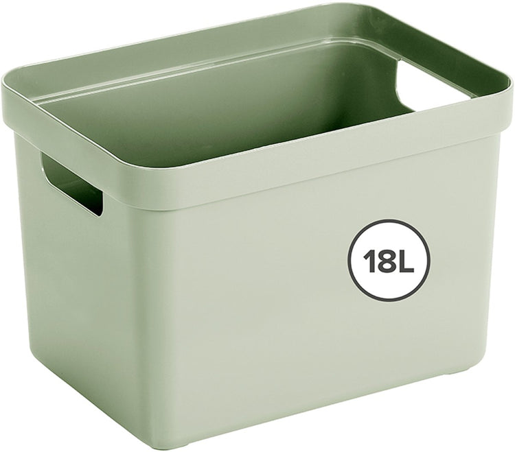 Sunware sigma home boîte de rangement 18l - 35x24,6x24,3 cm - vert