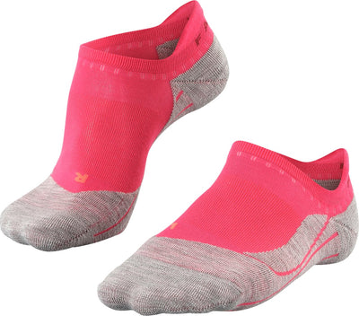 Falke ru4 chaussettes de course invisibles anti-ampoules en coton matériau fonctionnel femme rouge - taille 35-36