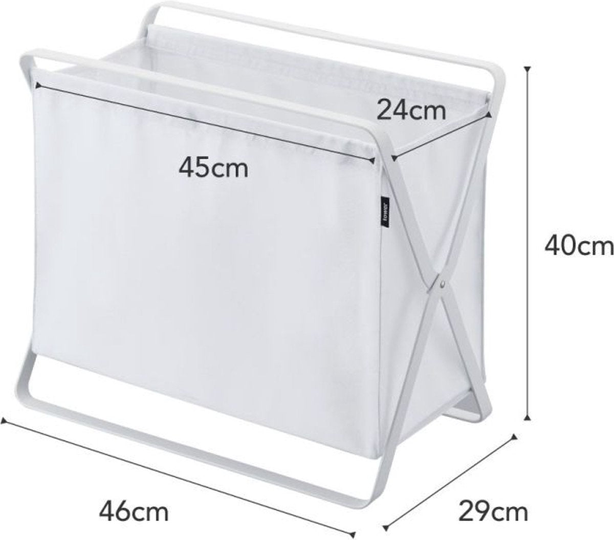 Panier de rangement Yamazaki - tour - blanc