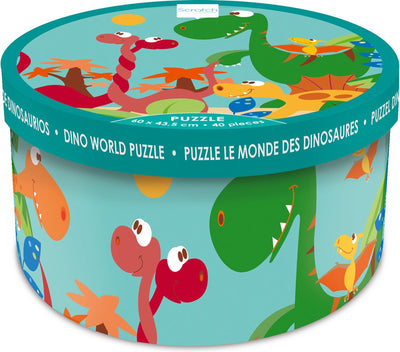 Puzzle à gratter - Monde des dinosaures - 60x43,5cm - 40 pièces - 3 ans