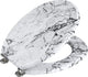 Abattant de toilette Wenko onyx - décor marbre - mdf certifié FSC - charnières en acier inoxydable - décor de siège de toilette - siège de toilette avec impression