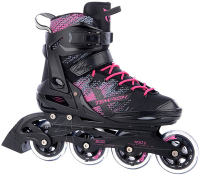 Tempish wox 2.0 84 patins à roues alignées femme noir rose 37