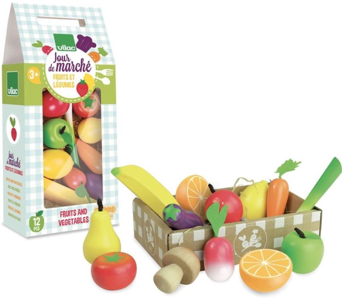 Vilac - set de fruits et légumes 'jour de marché'