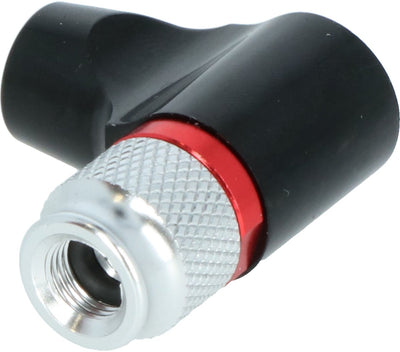 Tête de pompe à co2 Dresco - pour cartouches de co2 de 16 à 25 grammes - pour tous types de valves de vélo - gonflage rapide sous haute pression - avec raccord fileté co2 - hors cartouche de co2