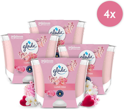 Bougie à combustion longue Glade Love You 100% cire de colza