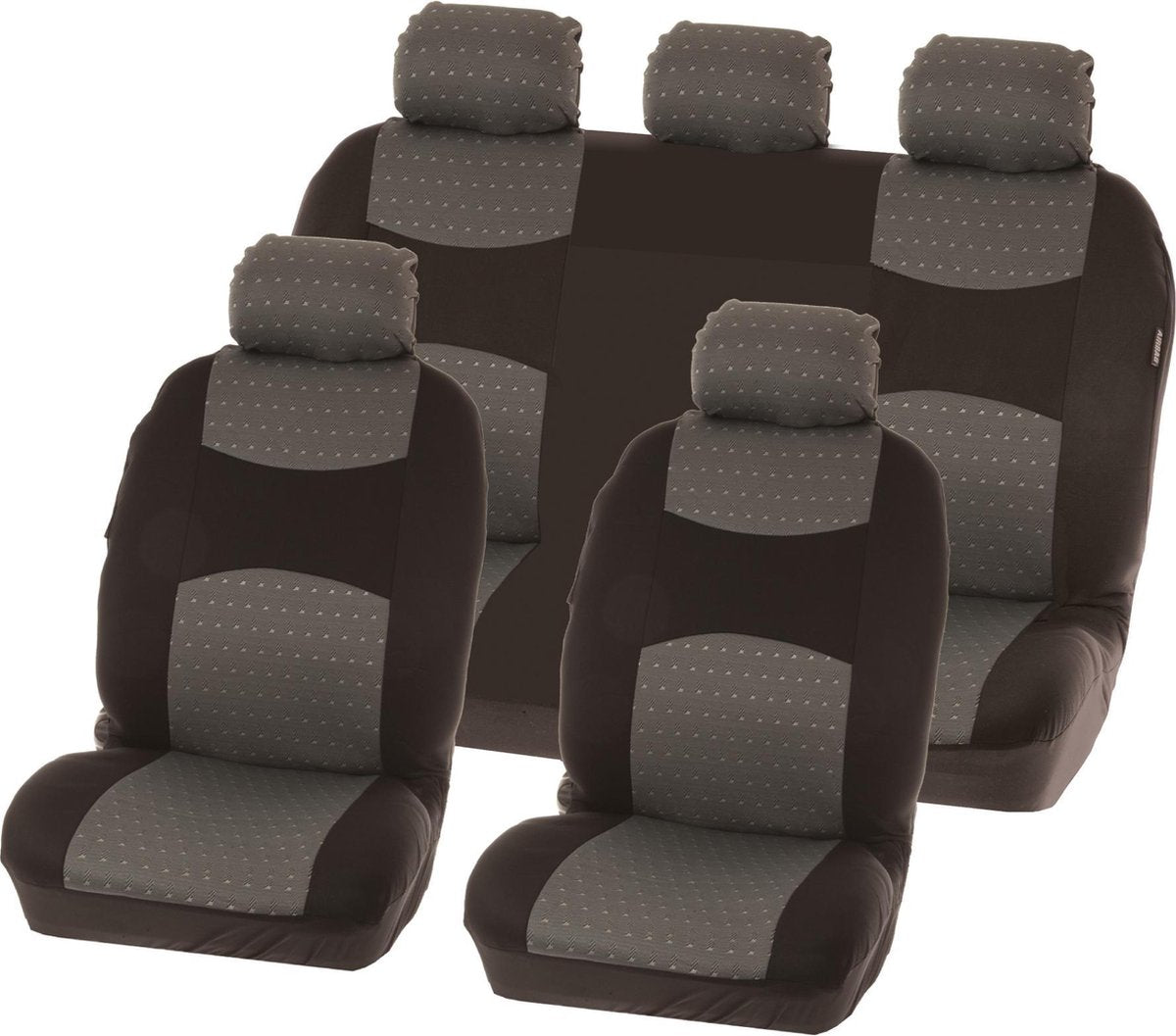 Carpoint set de housses de siège chicago uni 9 pièces gris