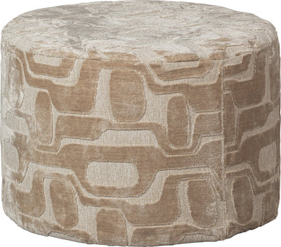 Pouf Woood yago - polyester - naturel - 43x60x60