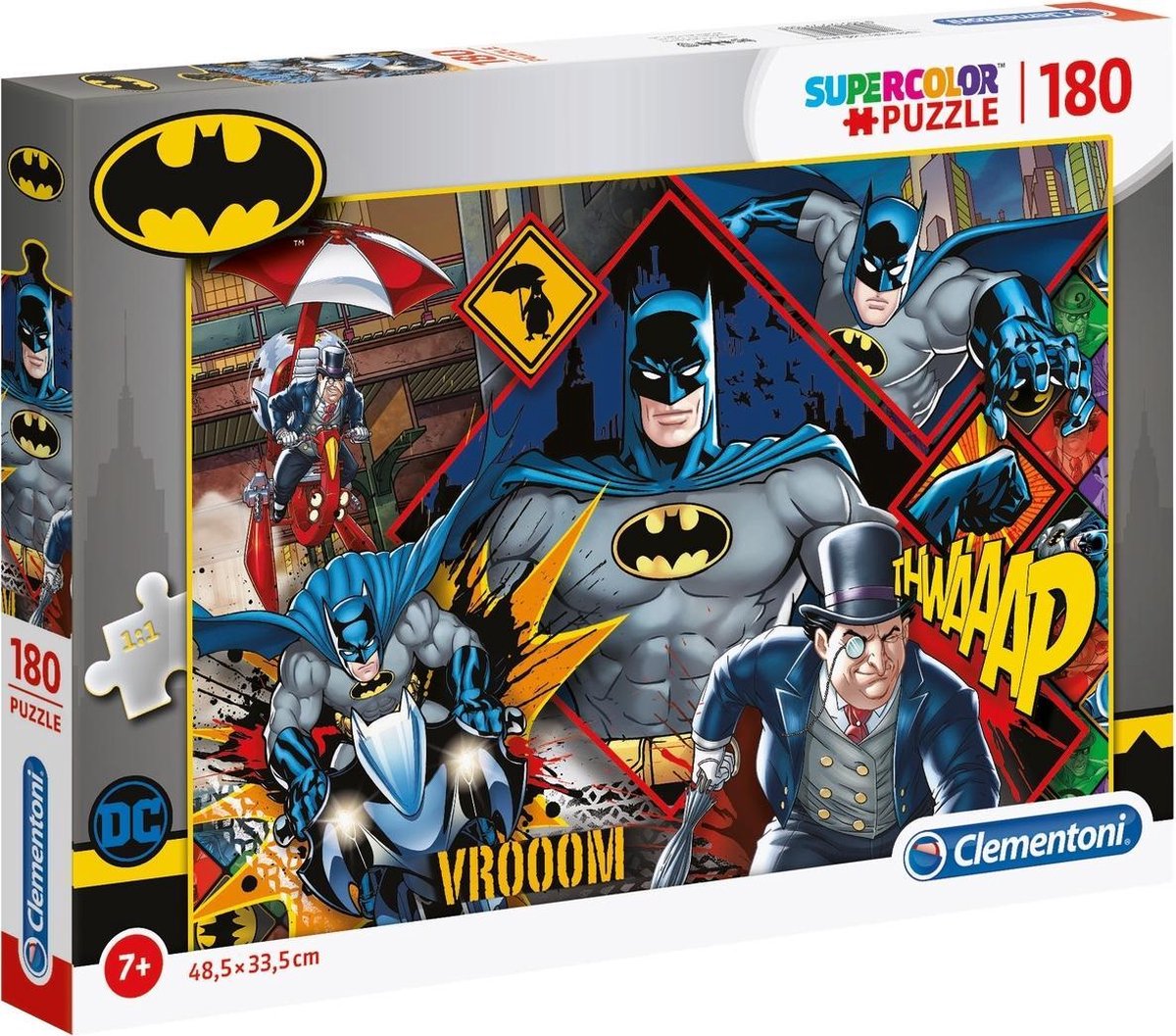 Clementoni - puzzle - 180 pièces - batman - puzzle pour enfants - à partir de 6 ans