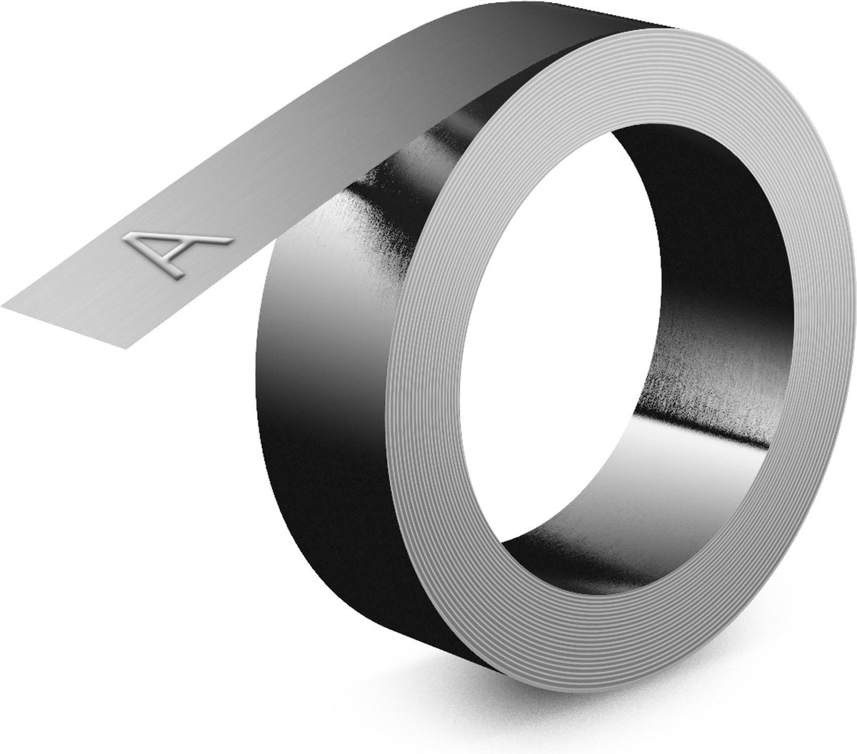 Étiquettes industrielles en relief Dymo | 12 mm x 6,4 m | acier inoxydable antiadhésif | Étiquettes pour imprimante de gaufrage industrielle rhino m1011
