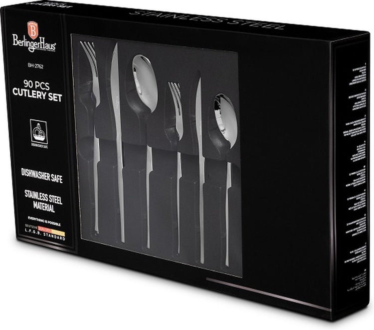 Berlinger haus Ménagère 90 pièces – acier inoxydable finition miroir – bh2762 – luxe et durabilité