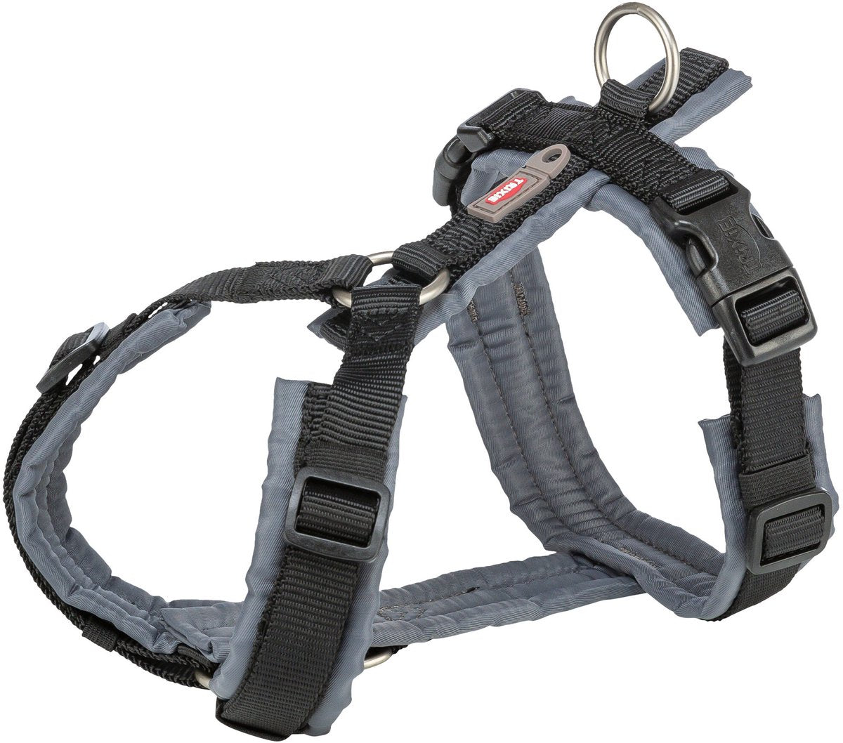 Trixie harnais pour chien premium trekking noir gris