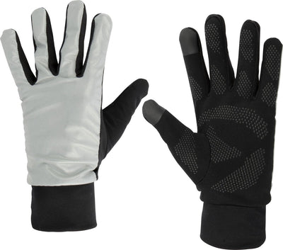 Gants de sport Avento - réfléchissants - coupe-vent - gris noir - taille m l