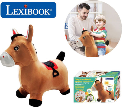 Poney sauteur gonflable Lexibook avec combinaison en peluche