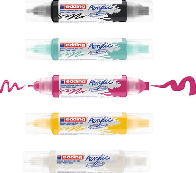 Edding 5000 • acrylique 3d double liner 5pcs set modern basic