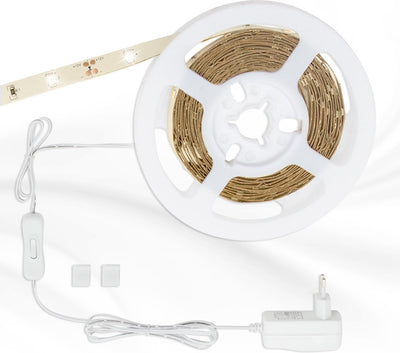 Briloner superline - Bande LED 3m - bande lumineuse - éclairage LED RVB - avec interrupteur marche/arrêt - rétroéclairage - blanc chaud 3 000 K