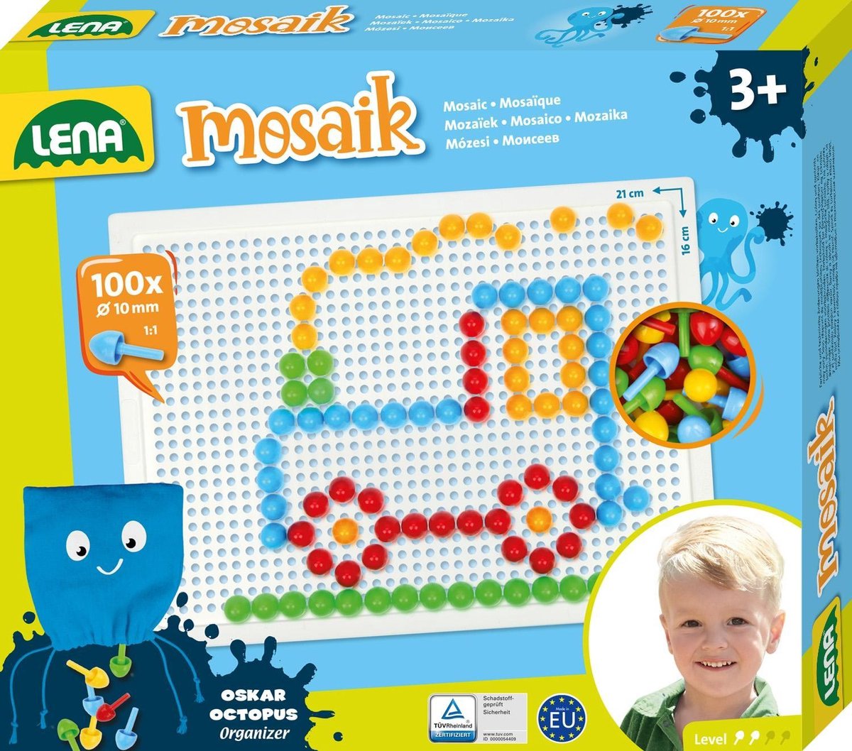 Ensemble mosaïque Lena couleur 100pcs 10mm