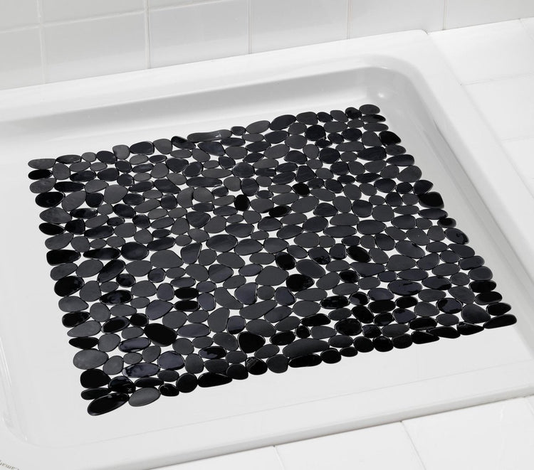 Wenko tapis de douche antidérapant paradise 54x54cm noir - tapis antidérapant pour douche - avec ventouses