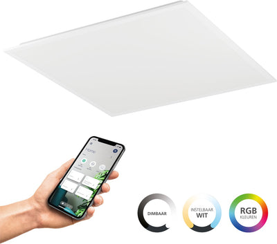 Panneau LED intelligent Eglo connect.z moradillo - 59,5 x 59,5 cm - blanc - lumière blanche rgb réglable - dimmable - zigbee