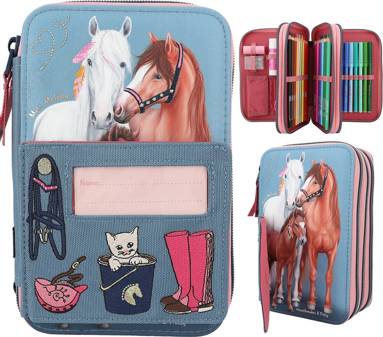 Depesche - trousse remplie 3 compartiments miss melody - ma petite ferme