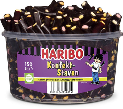 Barres confiktes à la réglisse Haribo (150 pièces)