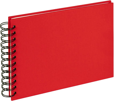 Walther sa-509-r tissu - album à spirales - format 23 x 17 cm - rouge