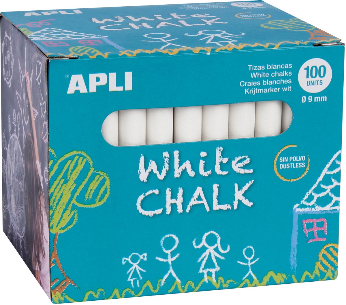 Apli enfants craie blanche 100 pièces