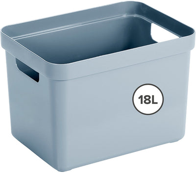 Sunware sigma home boîte de rangement 18l - 35x24,6x24,3 cm - bleu