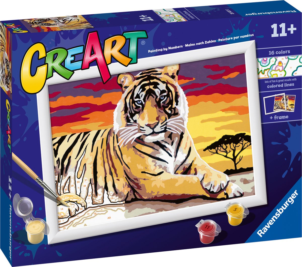 Ravensburger Creart peinture au numéro Majestu Tiger